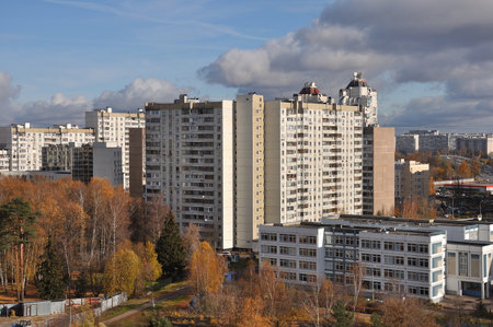 Zelenograd administrative district in the north-west of the Moscow, Russiaの写真素材