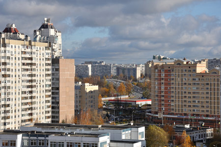 Moscow, Russia -Sept 10. 2000. Zelenograd administrative district in the north-west of the capitalの写真素材