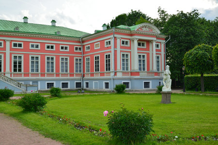 Moscow, Russia - June 6, 2016. Palace of Count Sheremetev in estate Kuskovoの写真素材