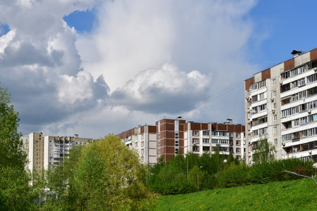Cityscape in Zelenograd in the Moscow, Russiaの写真素材