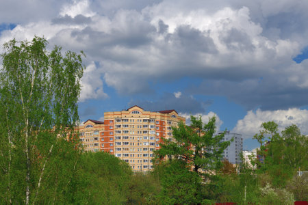 Cityscape in Zelenograd in the Moscow, Russiaの写真素材