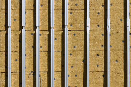 External wall insulation with mineral woolの写真素材