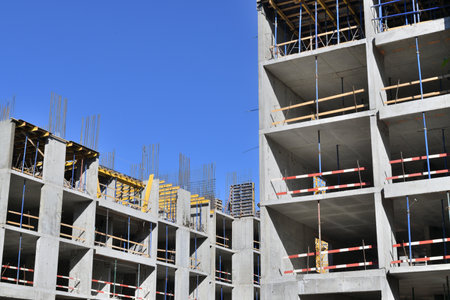 Construction of monolithic residential building, Russia