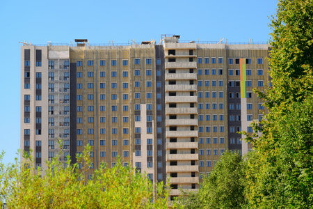 The Modern multi-storey residential building in Moscow, Russiaの写真素材