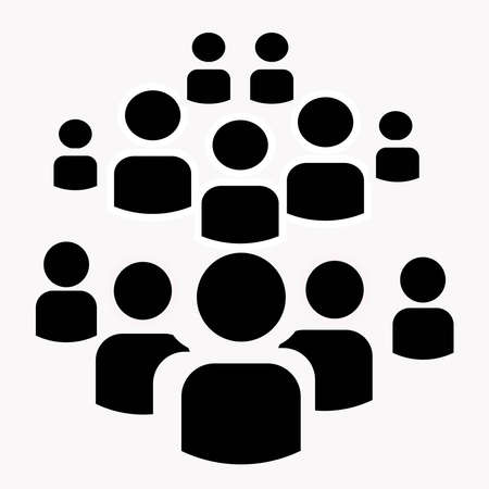People icon set in trendy flat style isolated on white background.の写真素材