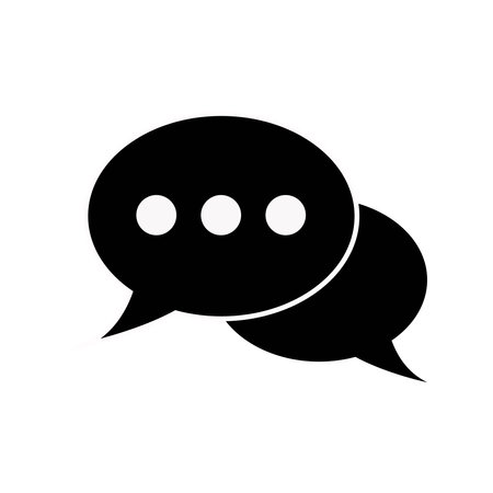 chat icon, chat  template on the whiteのイラスト素材