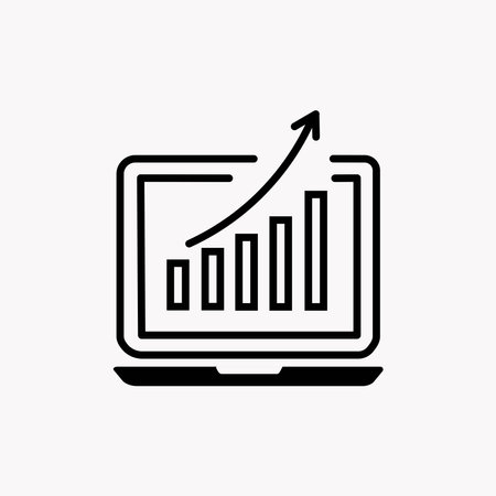 Diagram flat icon. Thin line signs for design, Diagram outline pictogram.のイラスト素材