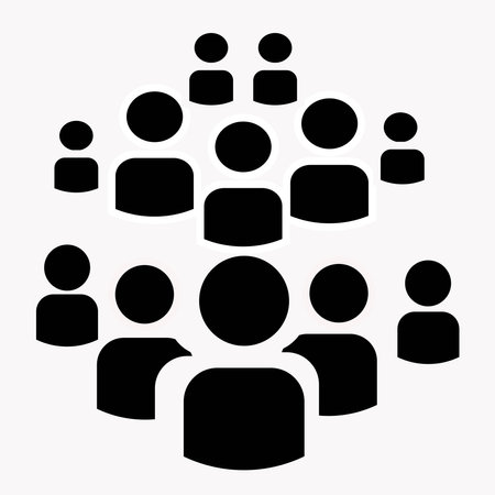 People icon set in trendy flat style isolated on white background.の写真素材