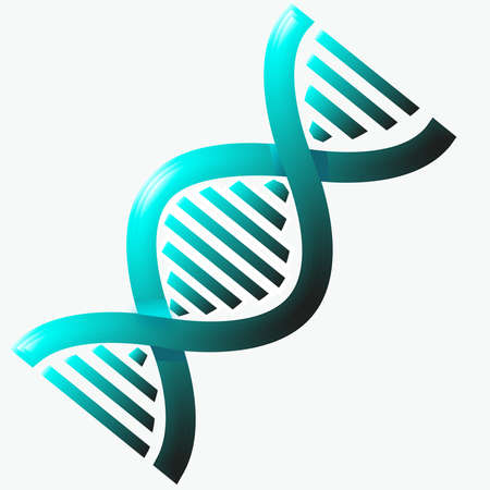 DNA symbol strand Isolated on white background