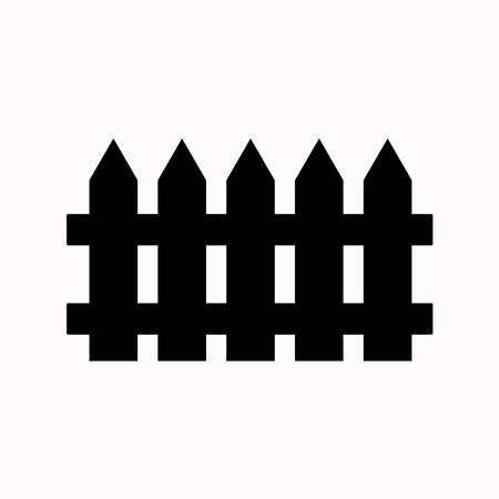 wood fence garden icon vector. High quality black style vector iconsのイラスト素材