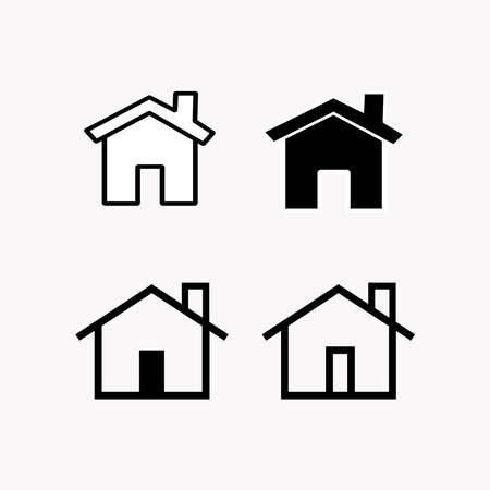 Vector home icons. High quality black style vector iconsのイラスト素材