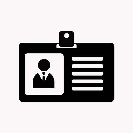 Card in a clipper showing some details, a concept for employee cardのイラスト素材