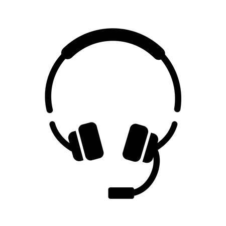Headphones, earmuffs vector icon. filled flat sign for mobile concept and web design. Hearing protection glyph icon.のイラスト素材