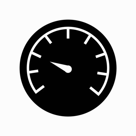 Speedometers icon, isolated. Flat design. High quality black style vector iconsのイラスト素材