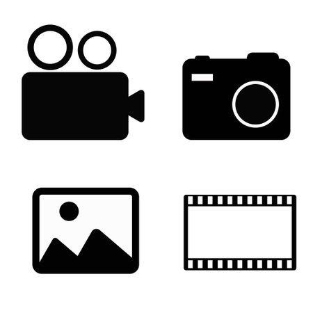 Video Icon set. High quality black style vector iconsのイラスト素材