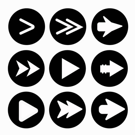 Set arrow icon. Collection different arrows sign. Black vector arrows vectorのイラスト素材