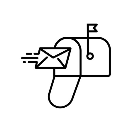 Mail box outline icon. High quality black style vector iconsのイラスト素材