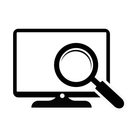 Search icon. browser icon. Webpage icon internet icon with search sign vectorのイラスト素材