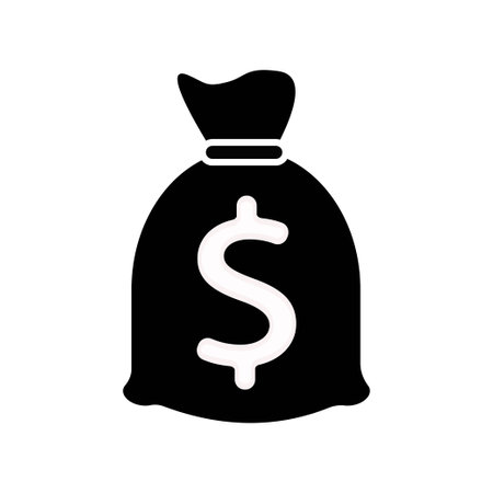 Money Bag Icon on White background. Vector illustrationのイラスト素材