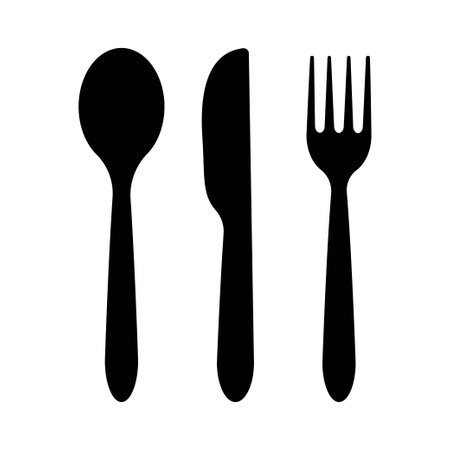 Cutlery icon. Spoon, forks, knife. restaurant business concept, vector illustrationのイラスト素材