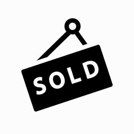 Isolated sold message on a white backgroundのイラスト素材