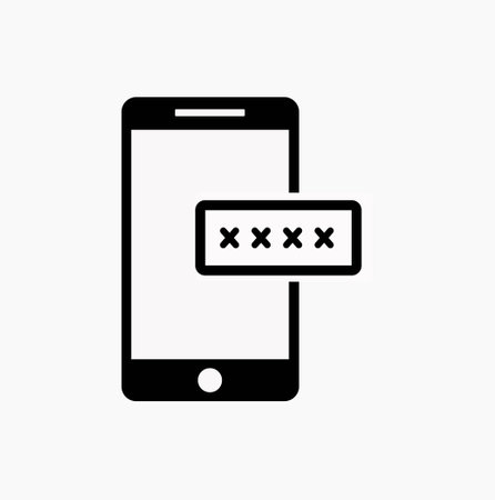 Mobile security line icon. Smartphone with padlock linear style sign for mobile concept and web design. Phone lock outline vector icon. Symbol, logo illustration. Pixel perfect vector graphicsのイラスト素材