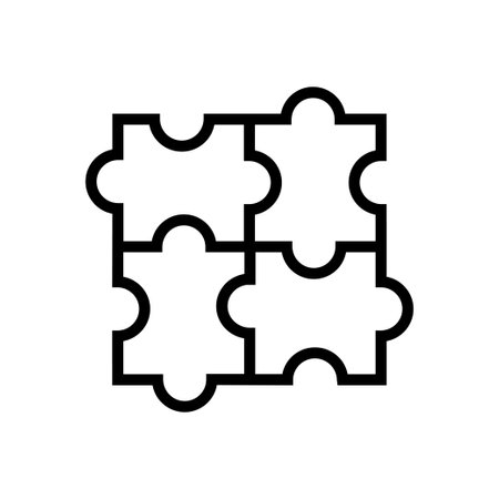 Puzzle icon vector illustration logo template for many purpose. Isolated on white background.のイラスト素材