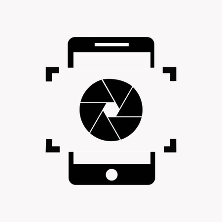 Back Phone Camera icon. Editable line vector. Element digital camera and modern device. Single pictogram.のイラスト素材