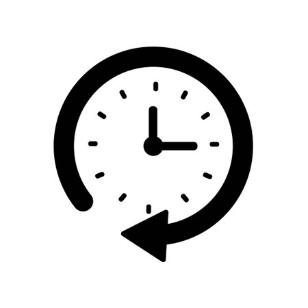 Clock icon vector. History, time icon vector illustrationのイラスト素材