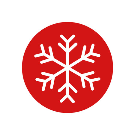 Simple black snowflake with rounded corners. Vector icon.のイラスト素材