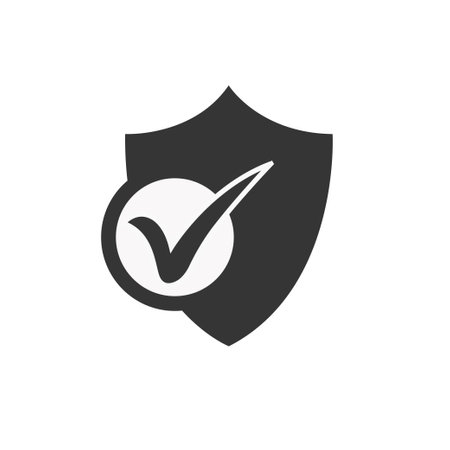 Vector shiled icon, flat design best shield iconのイラスト素材