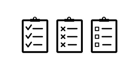 Clipboard icon flat design. vector illustrationのイラスト素材
