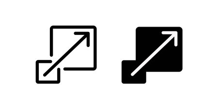 Scalability icon set. Premium simple element from startup icons collection. Set of scalability icon in filled, outline, flat styles.のイラスト素材