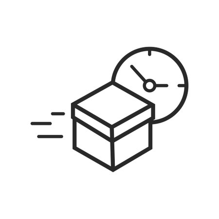 Package box time delivery icon.のイラスト素材