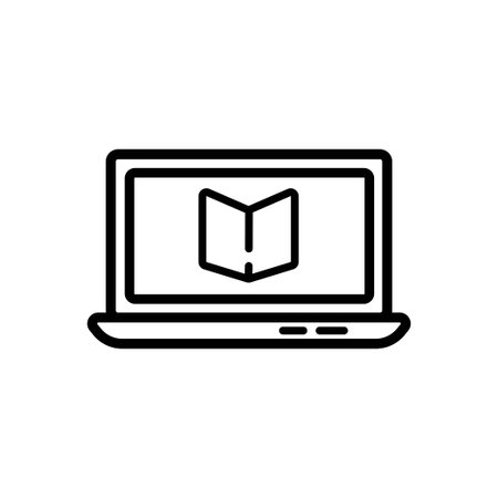 Online education vector icon. Online Education Related Vector Iconのイラスト素材
