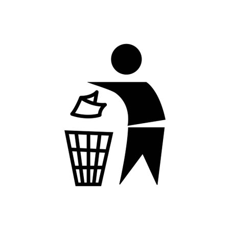 recycling symbol icon, vector illustration. Trash icon. Rubbish icon.のイラスト素材