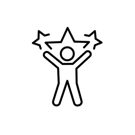Self-Confidence icon. Monochrome element illustration. Self-Confidence icon design from soft skills collection. Web design, apps, software and print usage.のイラスト素材