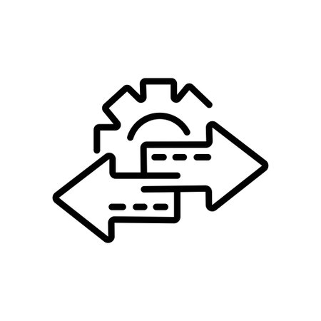 Restructuring icon. Line vector. Isolated on white background.のイラスト素材