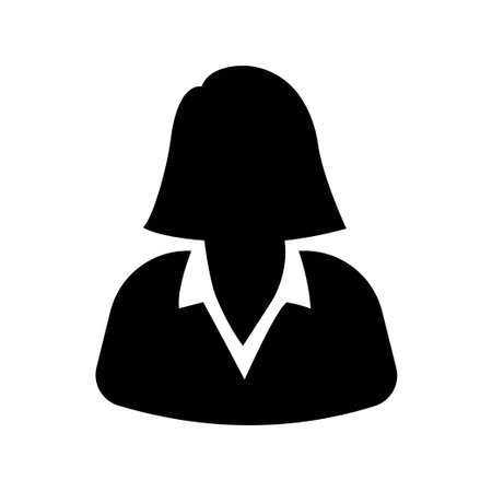 Businesswoman, lady avatar business iconのイラスト素材