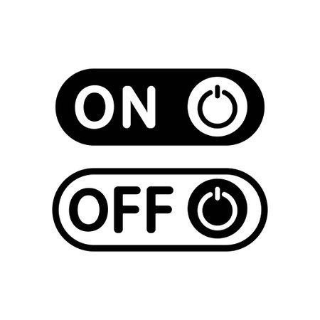 Start and shut down button symbol. Power on off. Illustration vectorのイラスト素材