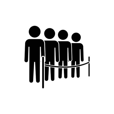 People in queue concept sign isolated on white background vector