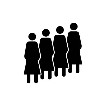 group of four women iconのイラスト素材