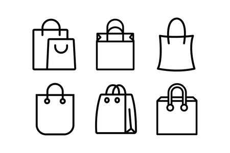 shopping beg store online ecommerceのイラスト素材