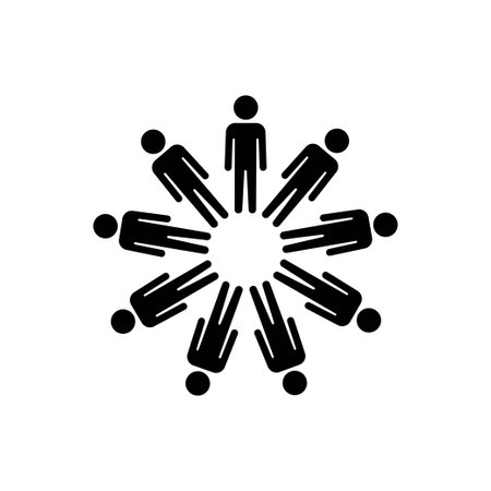 teamwork icon symbol logo template design element vectorのイラスト素材
