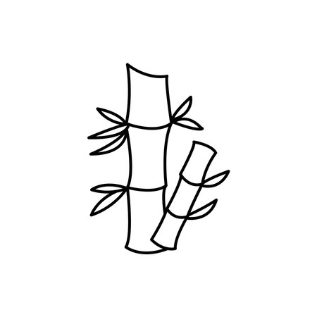 Bamboo icon nature vector templateのイラスト素材