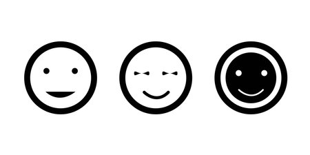 smile icon. profile icon. happy smile. emoticon face. happy symbol. face pictogram. vector emoji. good mood. positive emoji ui elementsのイラスト素材