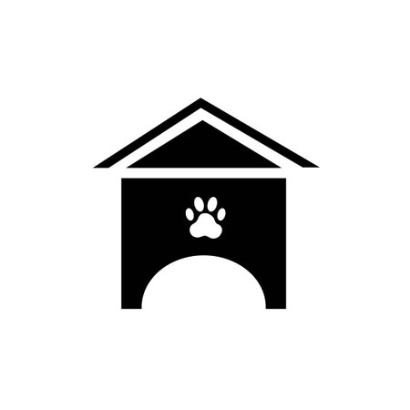 pet shelter icon. Linear vector illustration from pet shop collection. Outline pet shelter icon vector. Thin line symbol for use on web and mobile apps, logo, print media.のイラスト素材