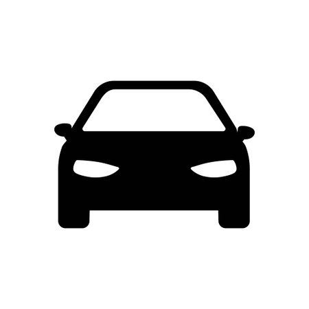 Car icon. Car vector icon on a white background. Vector illustrationのイラスト素材