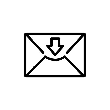 Sending mail message letter icon. Correspondence illustration symbol. Sign evelope vector.のイラスト素材