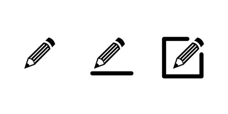 Edit text icon set. Pencil icon.のイラスト素材